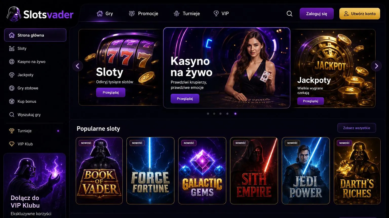Główne cechy i zalety Slotsvader Casino